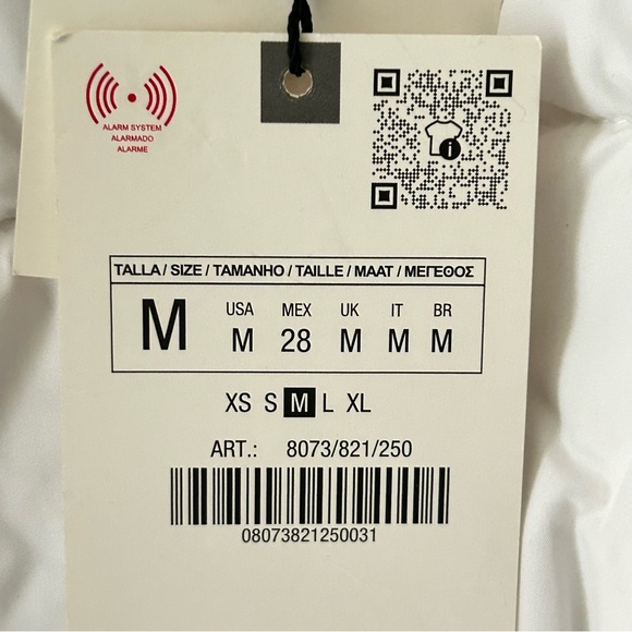 🌴 Cutest Zara Women's White Puffer Jacket - Picture 12 of 13